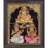 Ganesha Lakshmi Saraswathi Tanjore Painting