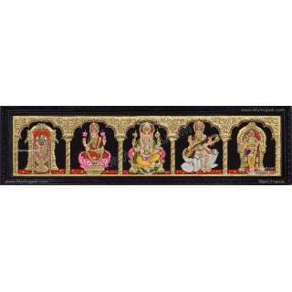 5 Panel  Tanjore Painting