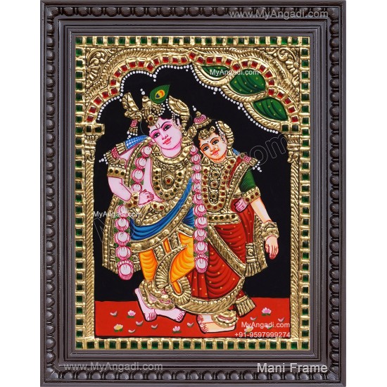 Kannan Rukmani Tanjore Painting Kannan Rukmani Tanjore Painting