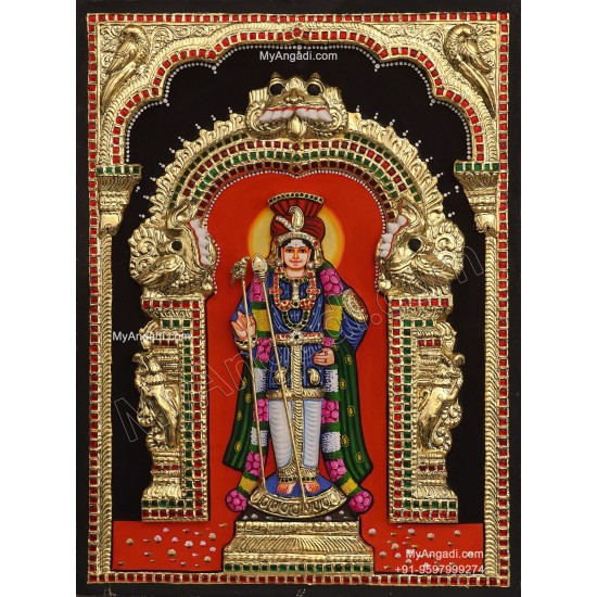 Raja Rlangara Murugar 3D Tanjore Painting