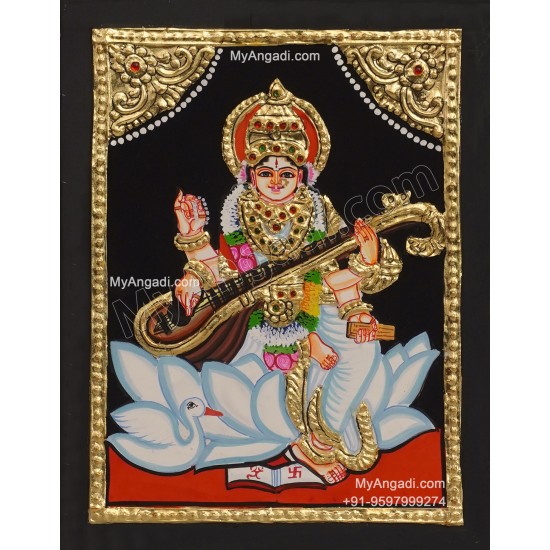 Saraswathi Tanjore Painting