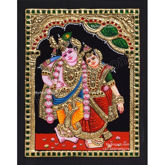 Kannan Rukmani Tanjore Painting Kannan Rukmani Tanjore Painting