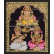 Ganesha Lakshmi Saraswathi Tanjore Painting