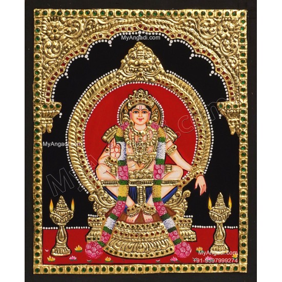 Ayyappan Tanjore Painting Ayyappan Tanjore Painting