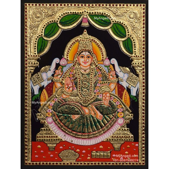 Gajalakshmi Tanjore Painting
