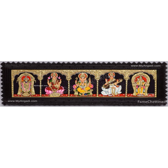 5 Panel  Tanjore Painting