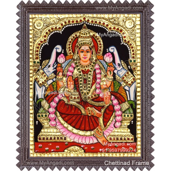 Gajalakshmi Tanjore Painting