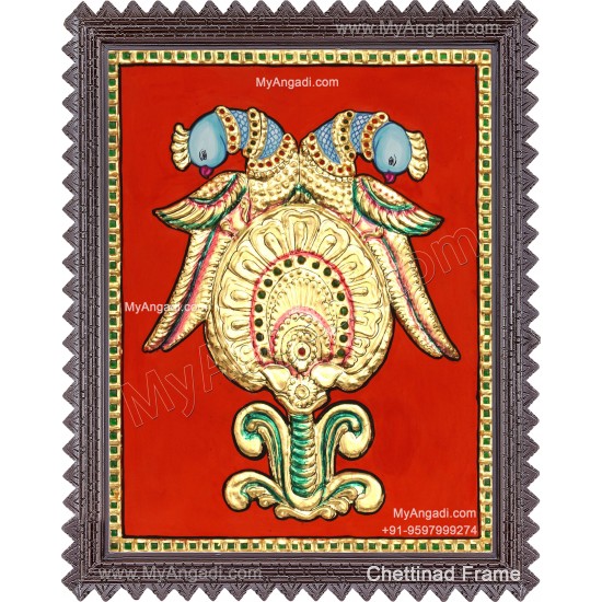 Parrot Tanjore Painting