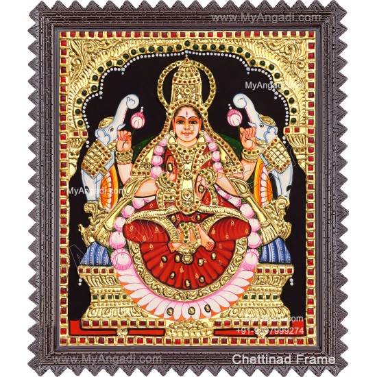 Gajalakshmi Tanjore Painting 