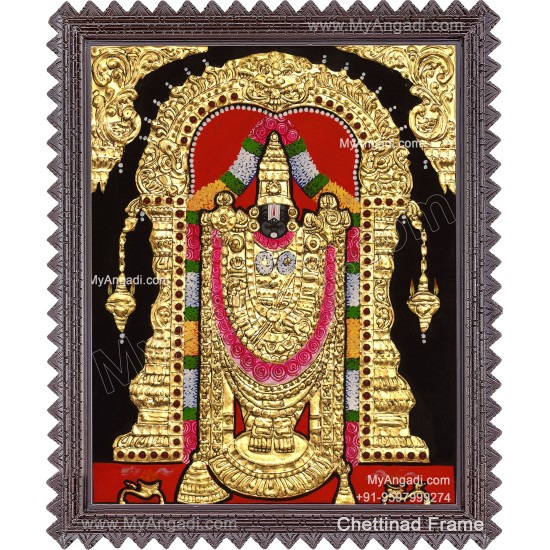 Venkateshwara  Swamy Tanjore Painting