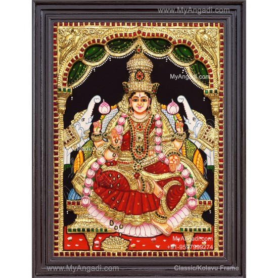 3D Gaja Lakshmi Tanjore Painting