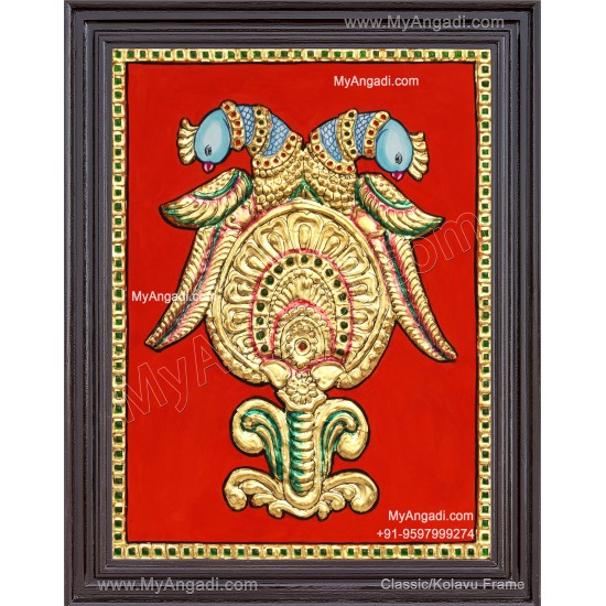 Parrot Tanjore Painting