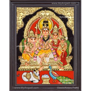 Shivan Family Tanjore Painting