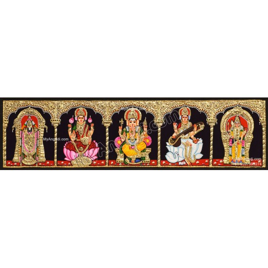 5 Panel  Tanjore Painting