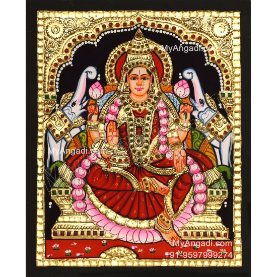Gajalakshmi Tanjore Painting