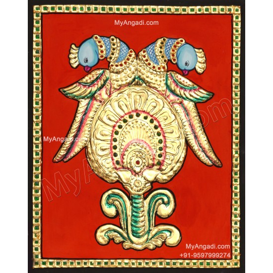Parrot Tanjore Painting