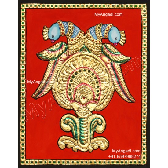 Parrot Tanjore Painting
