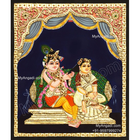 Radha Krishna Tanjore Painting