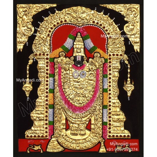Venkateshwara  Swamy Tanjore Painting