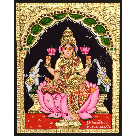 Gajalakshmi Tanjore Painting