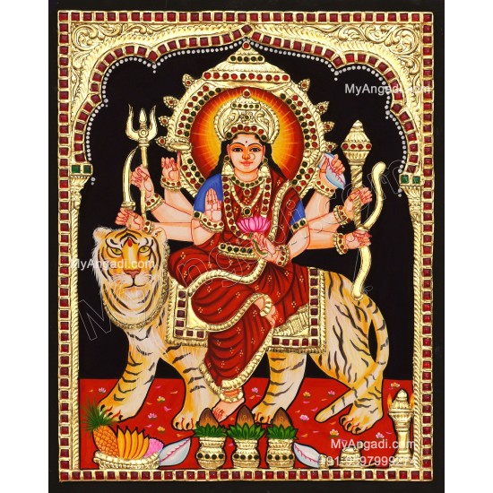 Durga Devi Tanjore Painting