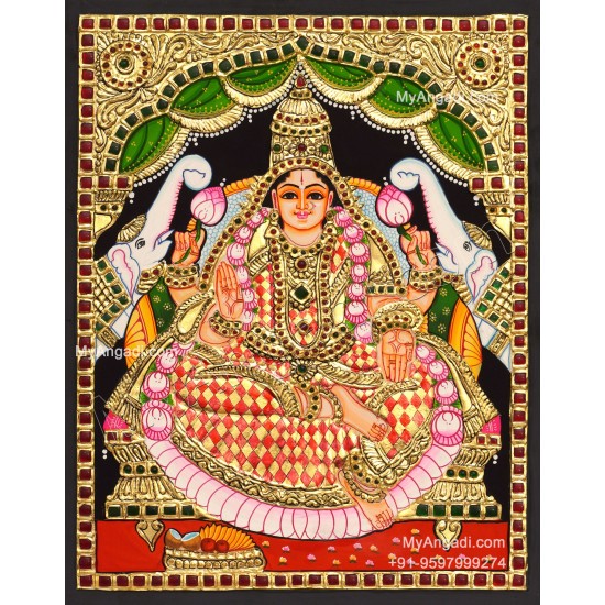 Gajalakshmi Tanjore Painting 