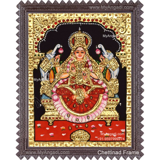 Gajalakshmi Tanjore Painting