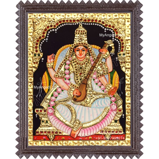 Saraswathi Tanjore Painting