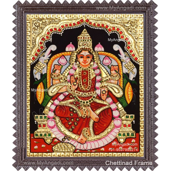 Gajalakshmi Tanjore Painting
