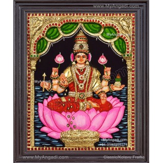 3D Lakshmi Devi Tanjore Painting