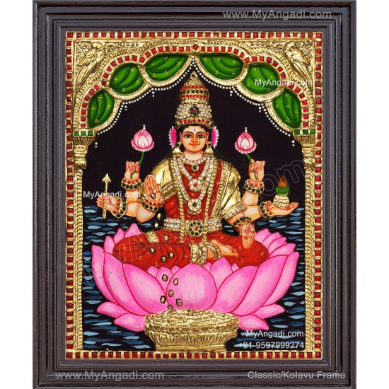3D Lakshmi Devi Tanjore Painting