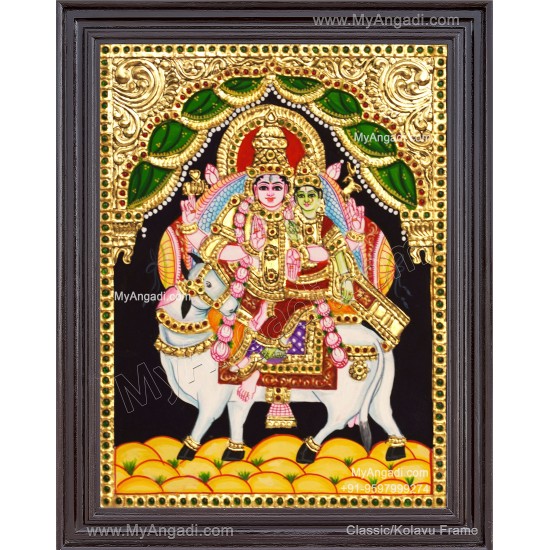 Pradhosam Sivan Parvathi Tanjore Painting