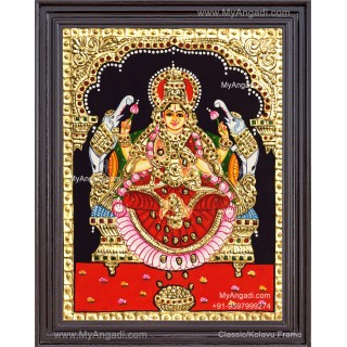 Gajalakshmi Tanjore Painting