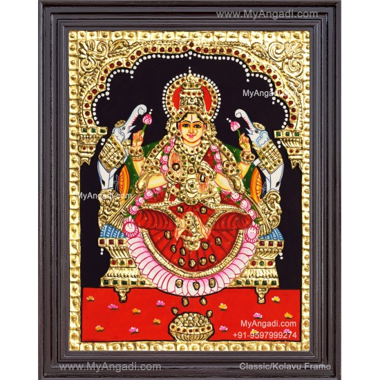 Gajalakshmi Tanjore Painting