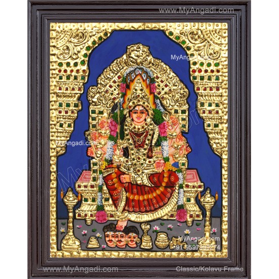 Samayapura Mariamman Tanjore Painting