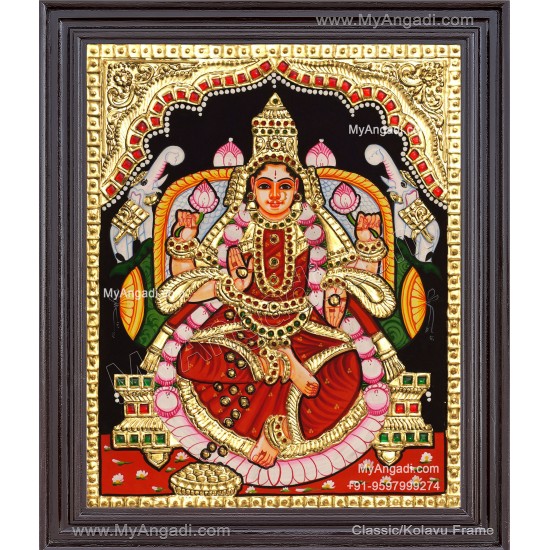 Gajalakshmi Tanjore Painting