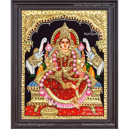 Gajalakshmi Tanjore Painting 
