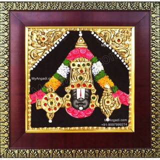 Balaji Face Tanjore Painting