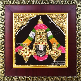 Balaji Face Tanjore Painting
