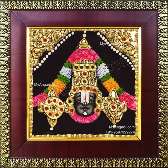 Balaji Face Tanjore Painting