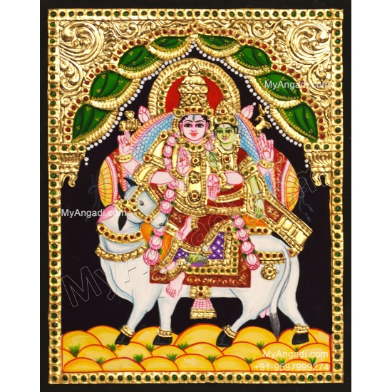 Pradhosam Sivan Parvathi Tanjore Painting