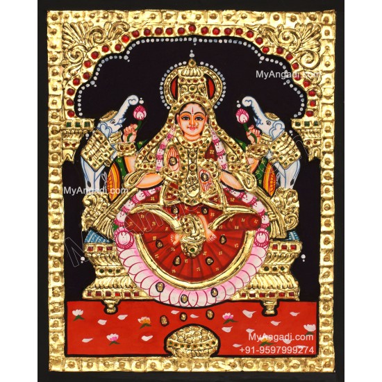 Gajalakshmi Tanjore Painting