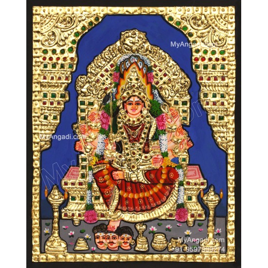 Samayapura Mariamman Tanjore Painting
