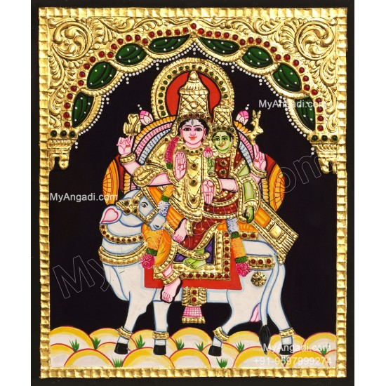 Pradhosam Sivan Parvathi Tanjore Painting