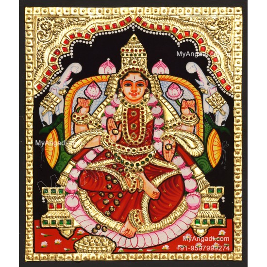 Gajalakshmi Tanjore Painting