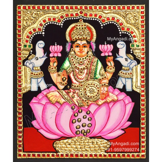 Gajalakshmi Tanjore Painting