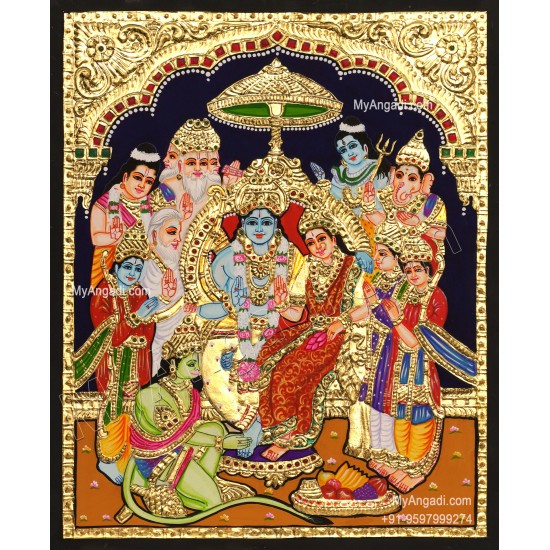 Ramar Pattabhisekam Tanjore Painting