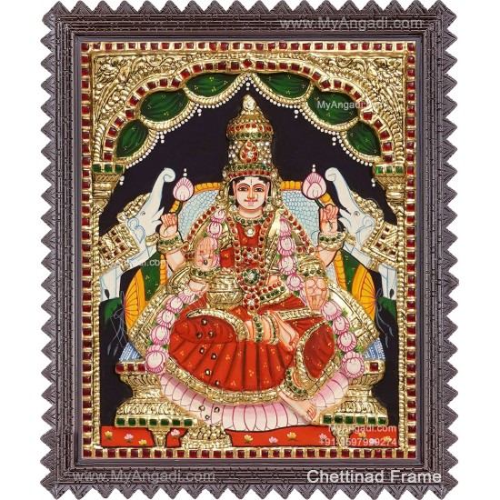 Gajalakshmi 3D Tanjore Painting
