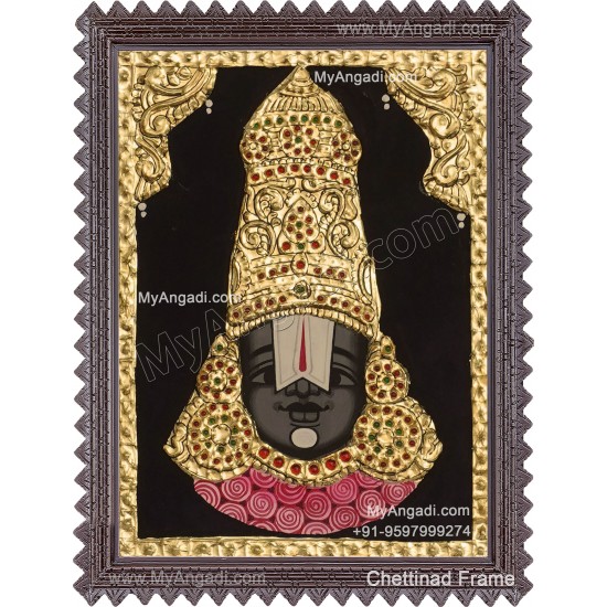 Balaji Face Tanjore Painting