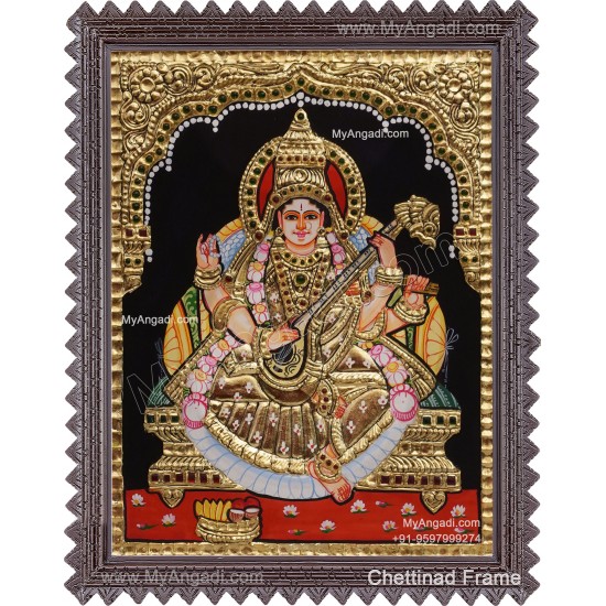 Saraswathi Tanjore Painting